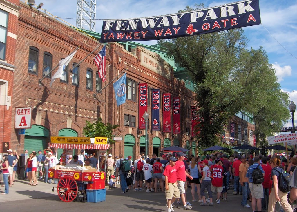 Vintage View of Yawkey Way, Boston, MA. Editorial Stock Image