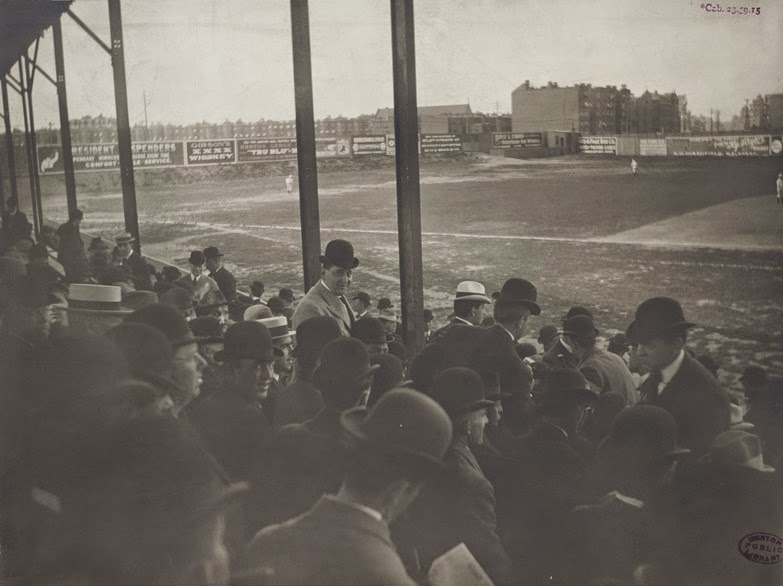 Boston Americans in dugout at the Huntington Avenue Grounds, 1903