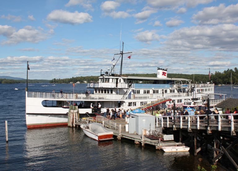Steamboats on Lake Winnipesaukee in Weirs Beach, NH Lost New England