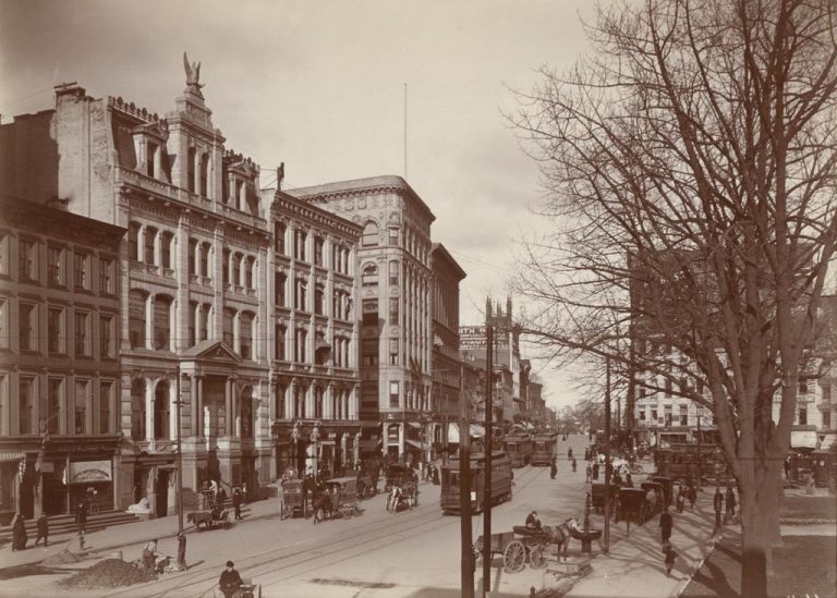 Main Street from Central Row, Hartford, Connecticut Lost New England