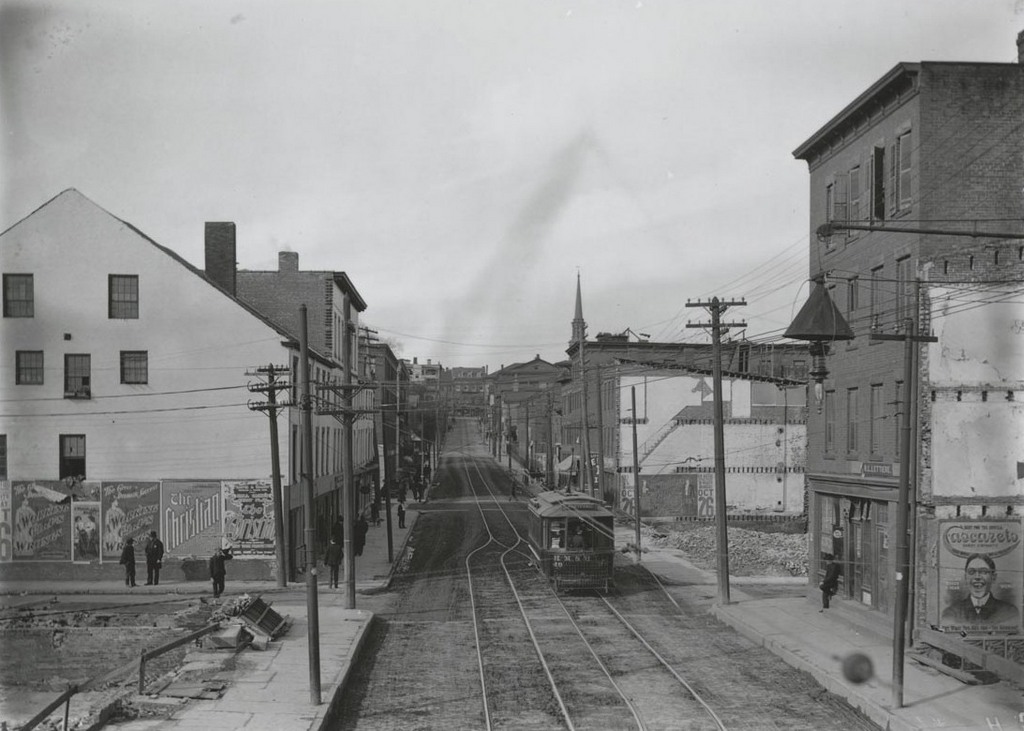 Morgan St., west of railroad bridge