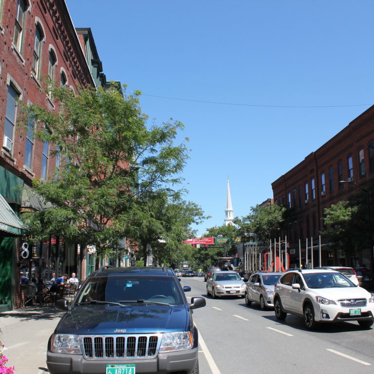 Main Street from Elliot Street, Brattleboro, Vermont (2) - Lost New England